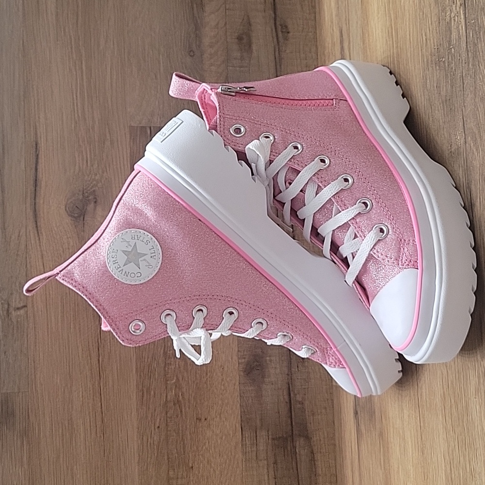 Converse Pink Chuck Taylor High-Tops - Picture 2 of 15